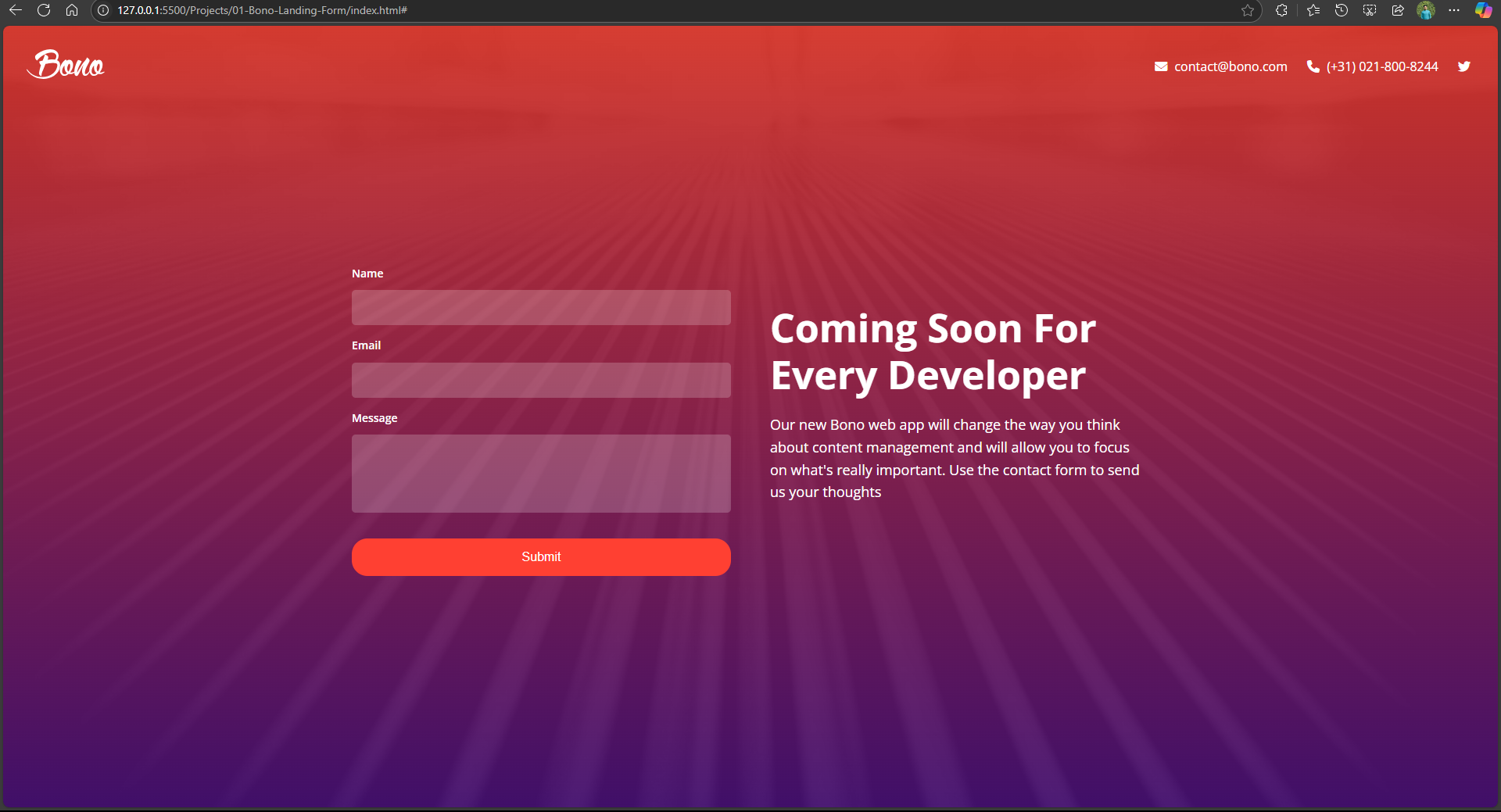 Form Project Screenshot