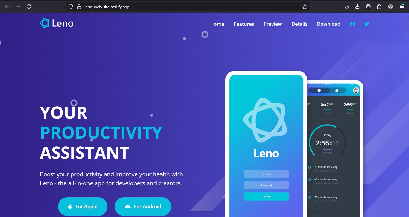 Leno Project Screenshot